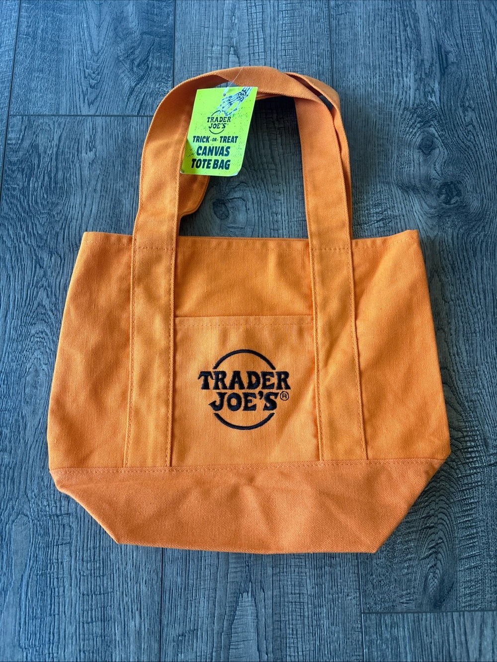 Trader Joe’s Halloween Orange Canvas Tote Bag
